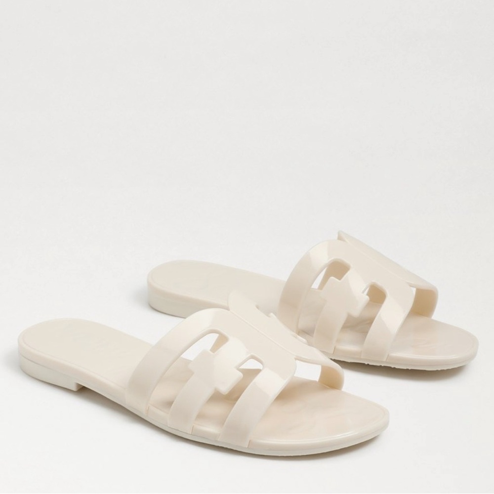 SAM EDELMAN- BAY JELLY SLIDE SANDAL- IVORY- Size 9